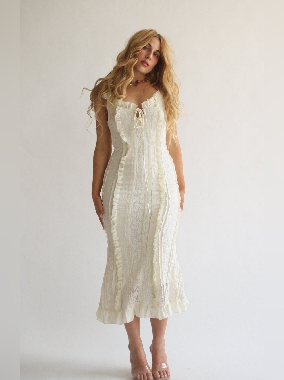 NEW Wild Rose and Sparrow The Desirée Dress in Lily Lace